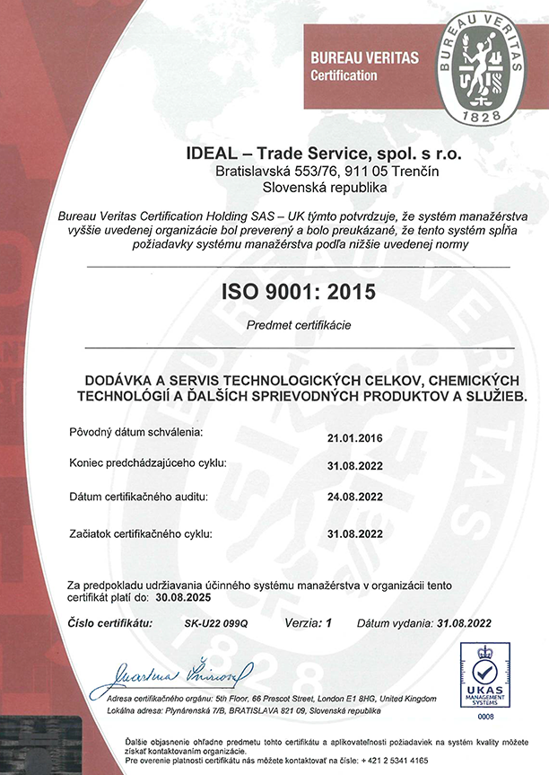 ISO 9001:2015 SK
