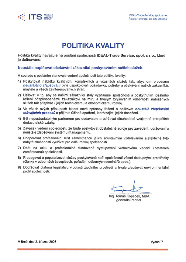 Politika kvality CZ