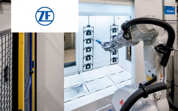 Robotická lakovna na výrobu brzd