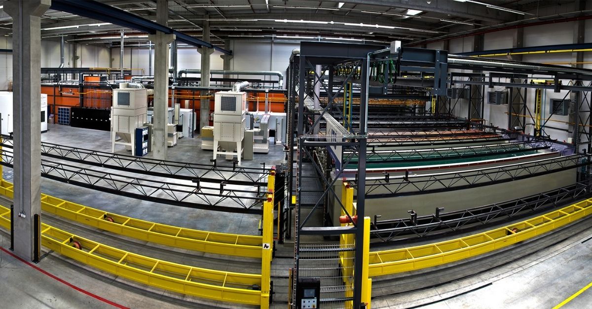 Painting line for the production of 12 m long high-voltage conductors