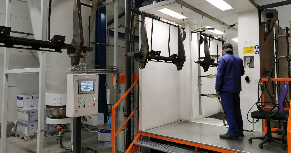 Pulverbeschichtungsanlage mit Industry 4.0-Unterstützung