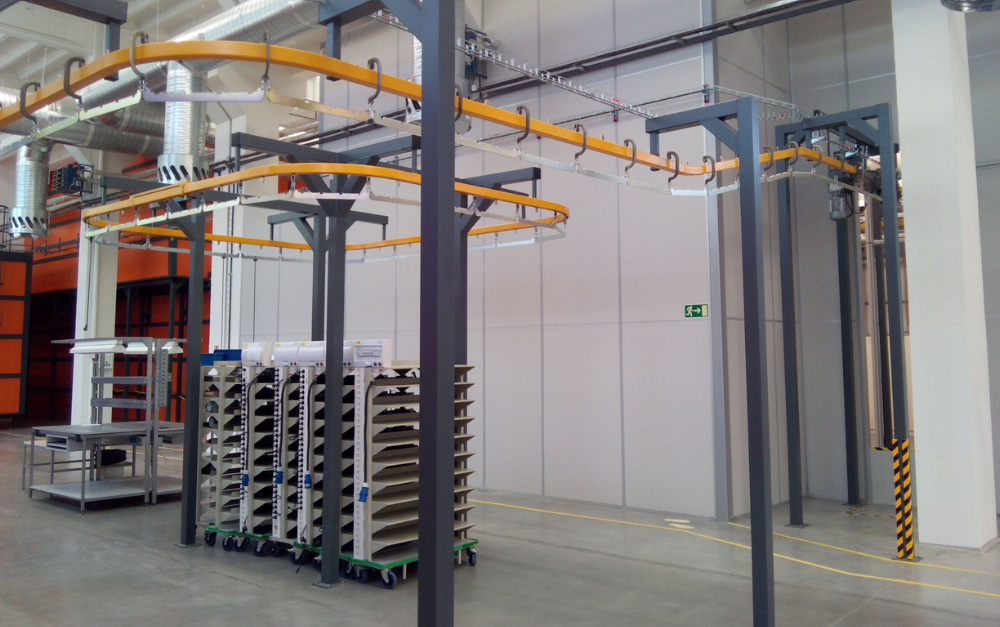 Coating line with the flow profile height of 2.2 m